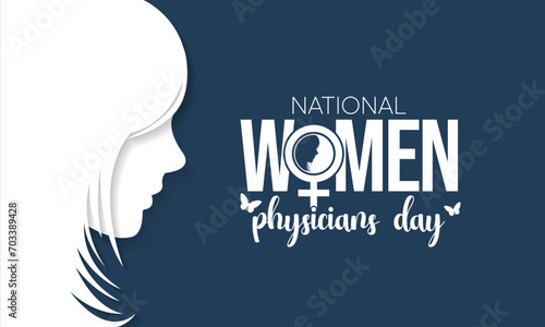 Women Physicians day is observed every year on February 3, Vector illustration