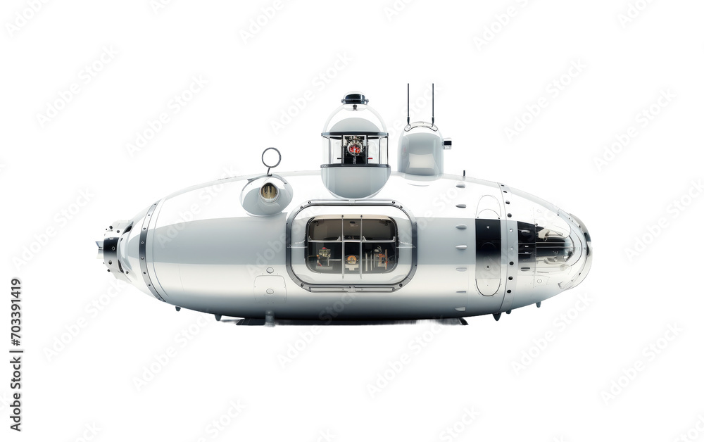 Unveiling the Authenticity of a Submarine in a Real Photo on a Clean Isolated on Transparent Background PNG.