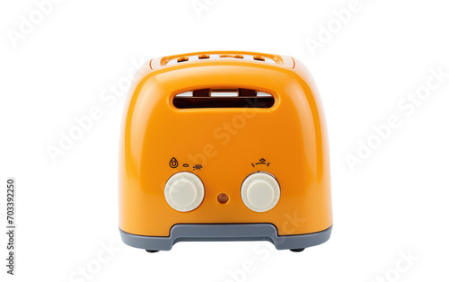 A Captivating Real Photo Displaying the Adorable Appeal of a Toy Toaster, Set Against a Spotless Isolated on Transparent Background PNG.