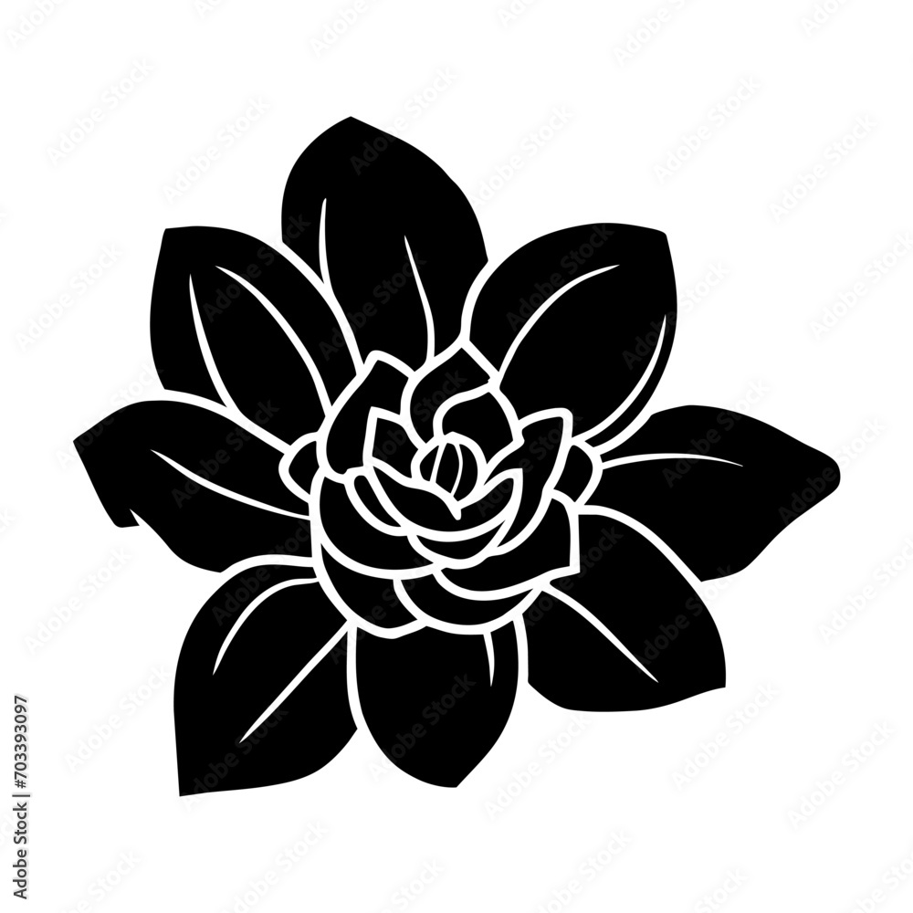 Hand drawn simple flower illustration Hand drawn simple flower illustration