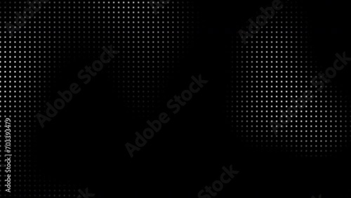 Animated abstract technology black background random dots and grid 4K.