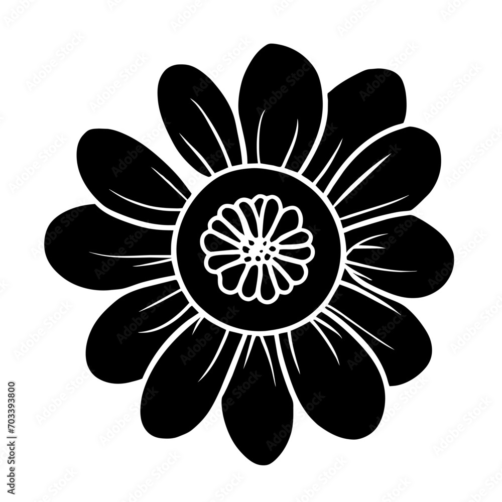 Hand drawn simple flower illustration Hand drawn simple flower illustration