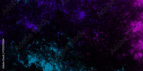 Star field background Aquamarine and pink dark red pink, blue and purple nebula universe. Cosmic neon light blue watercolor background aquarelle deep black Paper textured. Fantastic outer view space