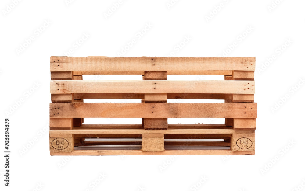 Exploring the Gigapixel Details of a Wooden Pallet on a Pure White Background Isolated on Transparent Background PNG.