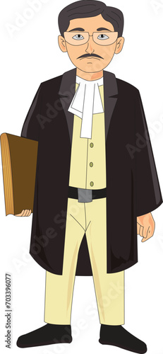 Lawyer holding a file in hand