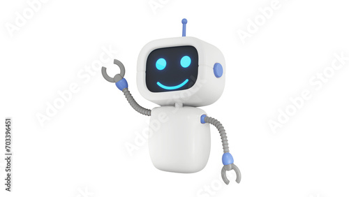 3d Render Concept future Robot chatbot, AI in science and business, Technology and engineering concept. 3d illustration