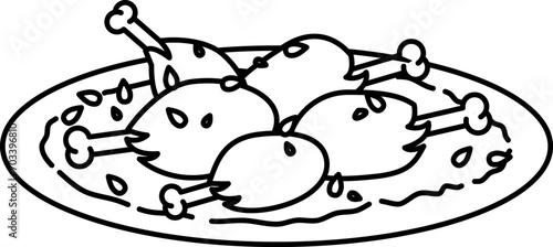 Mansaf icon , Arabic Spiced Lamb With Rice , vector illustration