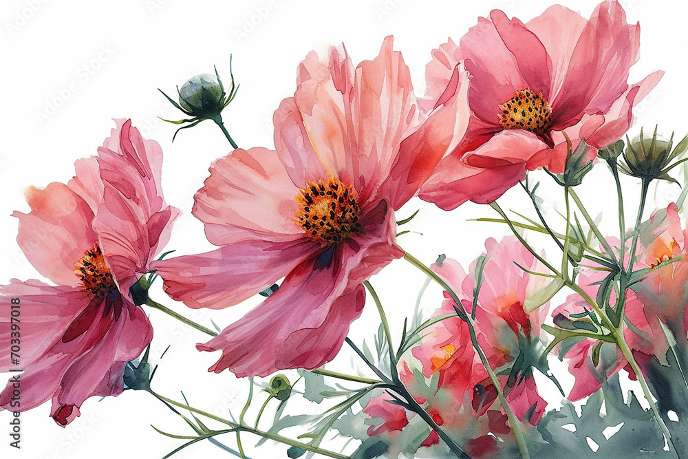 bright watercolor flowers. bright watercolor flowers.