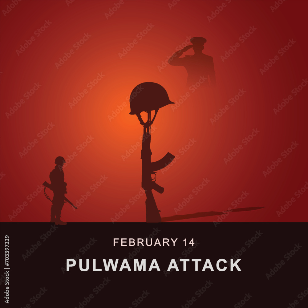 Black day, of India 14 February, pulwama attack, Poster, on Indian army. vector illustration, graphic art, post, design, CRPF Jawans. India, new, Black day, of India 14 February, pulwama attack, Poster, on Indian army. vector illustration, graphic art, post, design, CRPF Jawans. India, new,