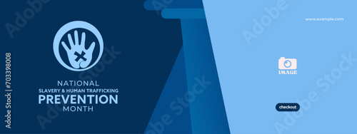 National Slavery and Human Trafficking Prevention Month. Hand drawn illustration design for advertising template, background, banner, poster