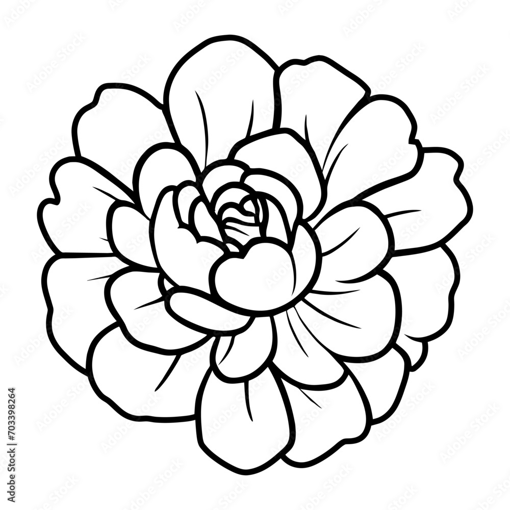 Hand drawn simple flower illustration Hand drawn simple flower illustration