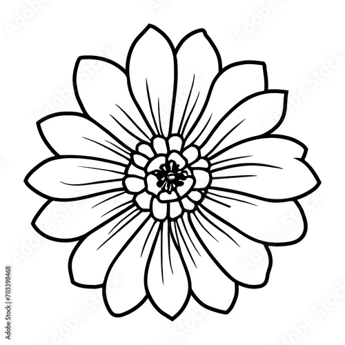 Hand drawn simple flower illustration