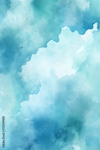 Cyan watercolor abstract background