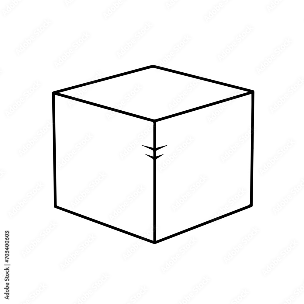 Simple Cardboard Box Vector Illustration Simple Cardboard Box Vector Illustration