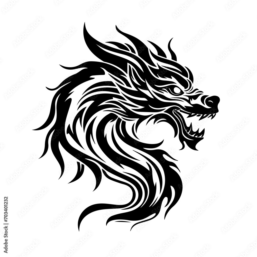 Majestic Chinese Dragon Vector Art Majestic Chinese Dragon Vector Art