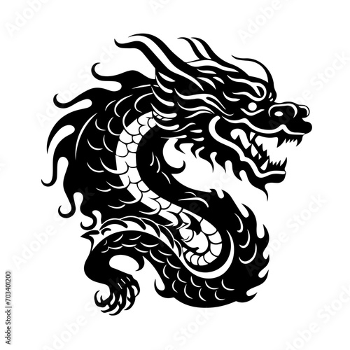 Majestic Chinese Dragon Vector Art