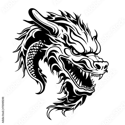 Majestic Chinese Dragon Vector Art