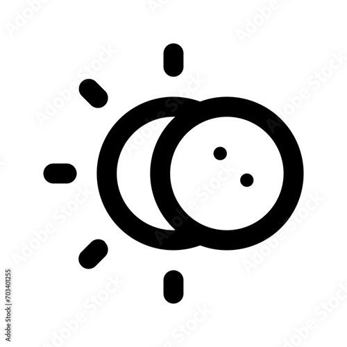 eclipse line icon