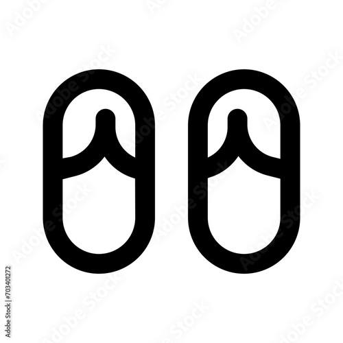 flip flops line icon