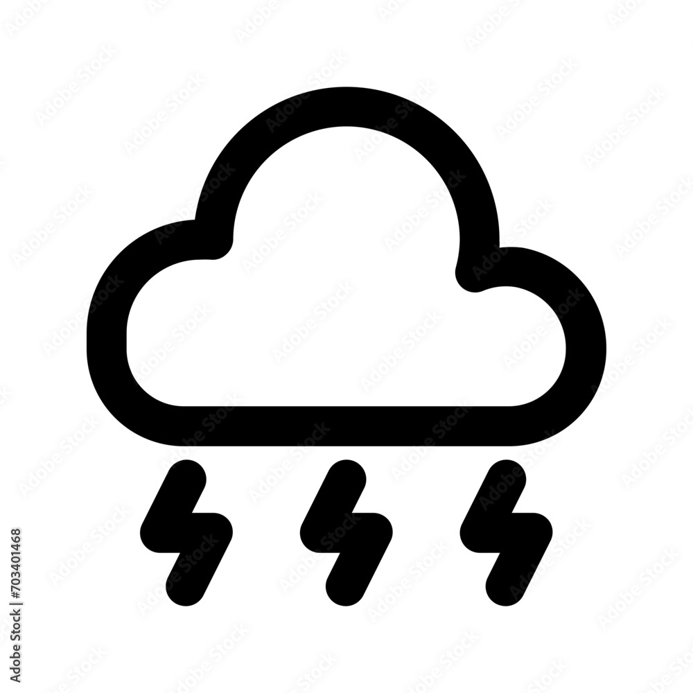 lightning bolt line icon lightning bolt line icon