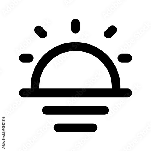 sunset line icon