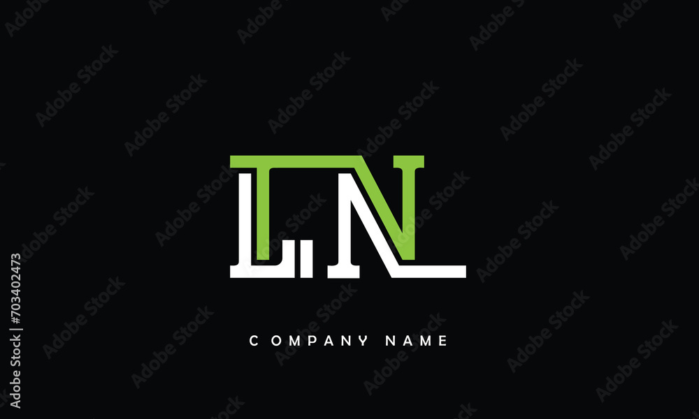 LN, NL, L, N Abstract Letters Logo Monogram LN, NL, L, N Abstract Letters Logo Monogram