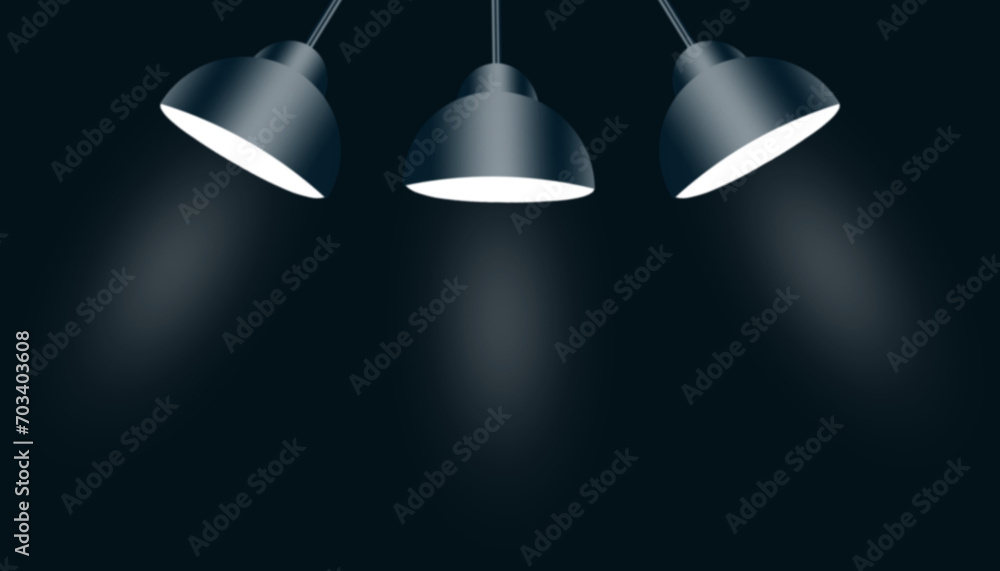 Realistic focus lights studio background Realistic focus lights studio background