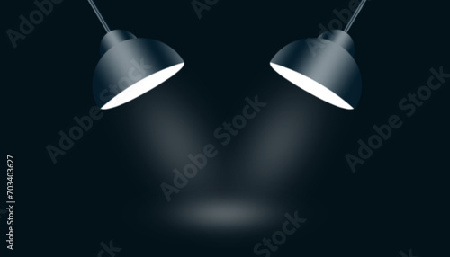 bulbs on a black photo