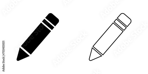 edit pencil black sign icon vector design