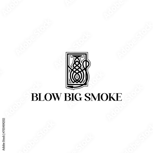 modern and sophisticated hookah logo design