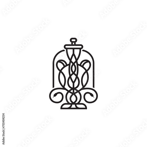 modern and sophisticated hookah logo design