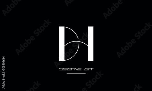 DH, HD, D, H abstract letters logo monogram