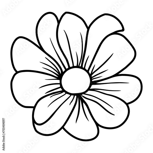 Hand drawn simple flower illustration