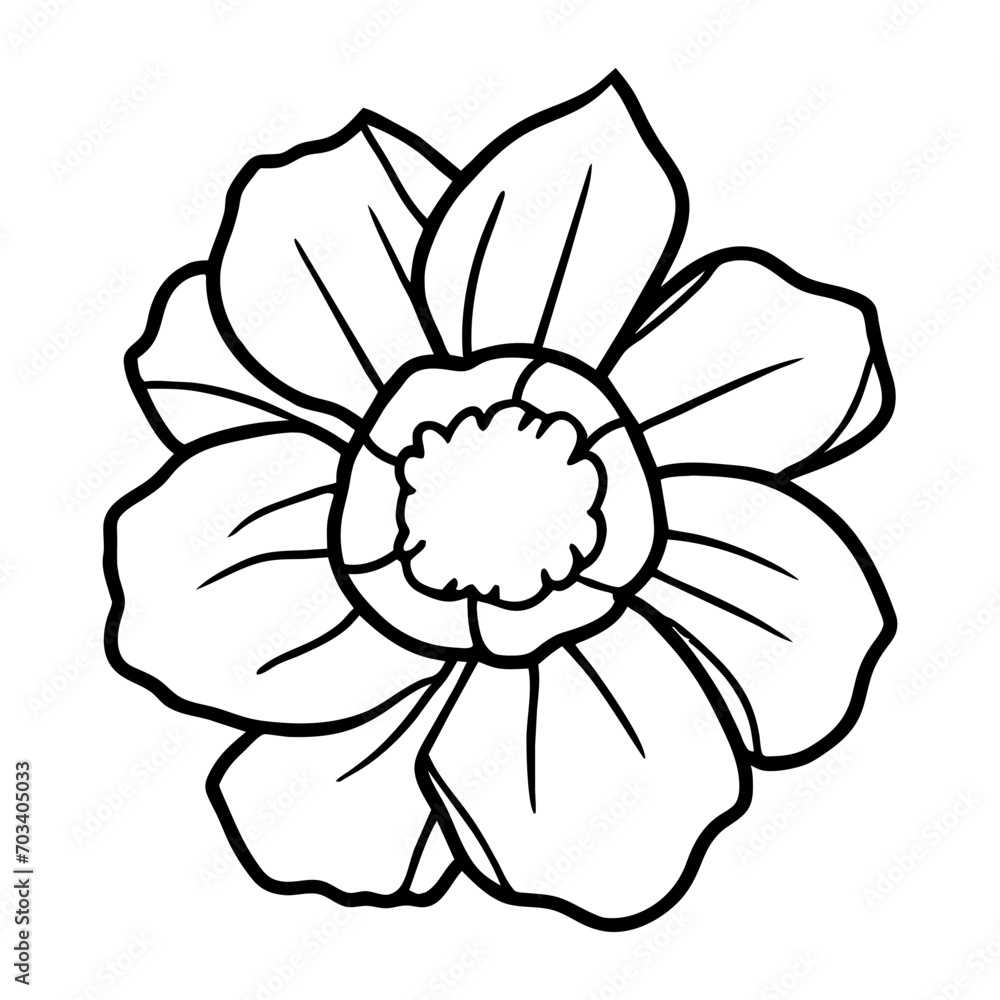 Hand drawn simple flower illustration Hand drawn simple flower illustration