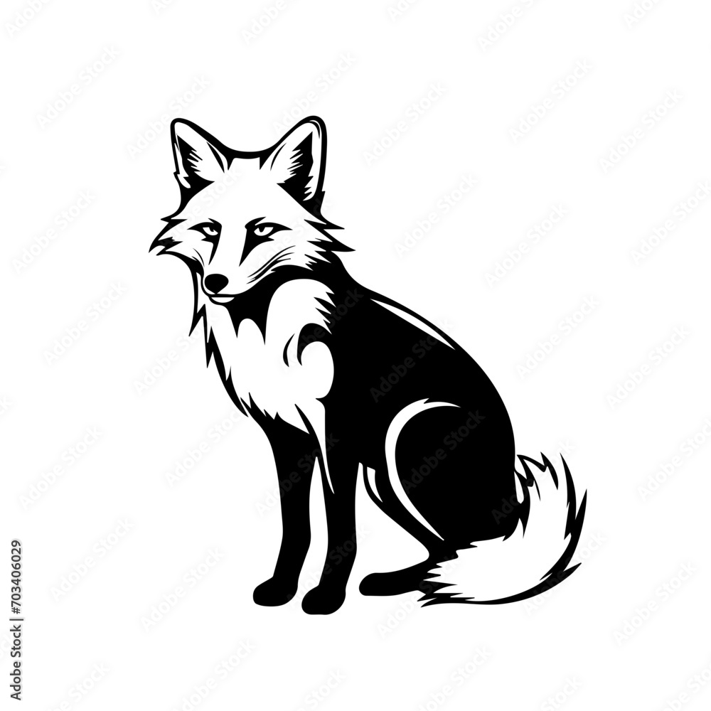 Sleek Fox Silhouette Vector Illustration Sleek Fox Silhouette Vector Illustration