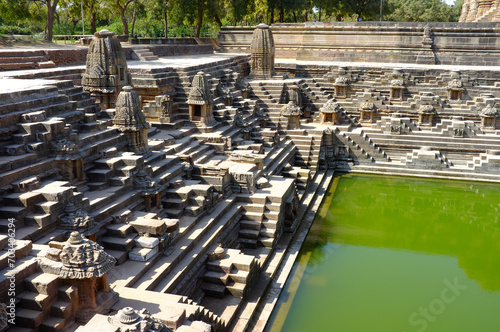 Sun Temple with Stepwell in Modhera, Gujarat, India. photo