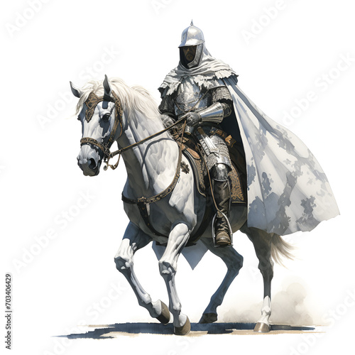 knight riding horse