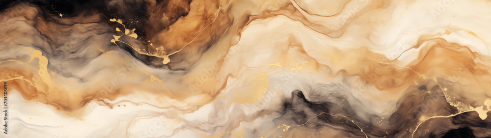 Abstract Marble Ink Painted Luxury Background