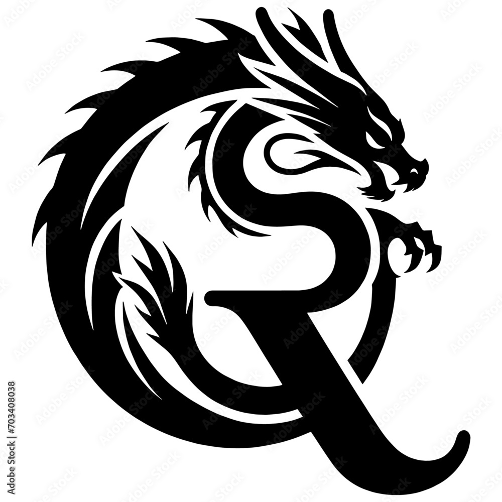 dragon alphabet, dragon numbers, dragon letter, dragon lettering ...