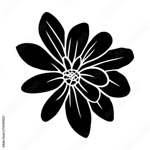 Hand drawn simple flower illustration