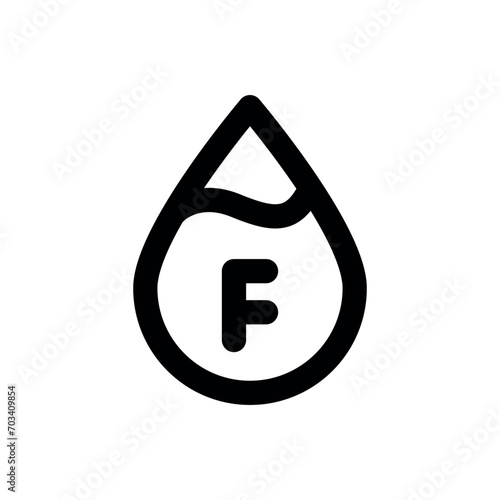 Saturated fat line black icon. Nutrition facts.