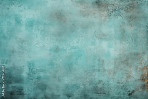 Aquamarine background on cement floor texture