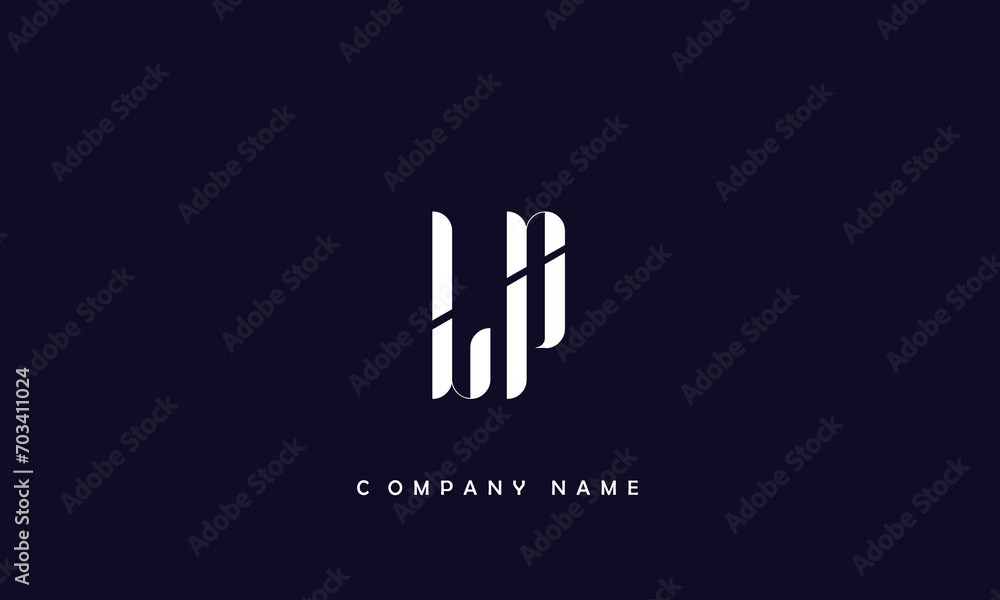 LP, PL, L, P Abstract Letters Logo Monogram LP, PL, L, P Abstract Letters Logo Monogram
