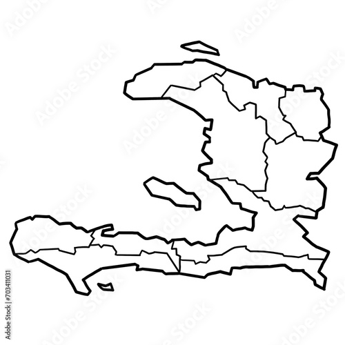 Haiti map political 