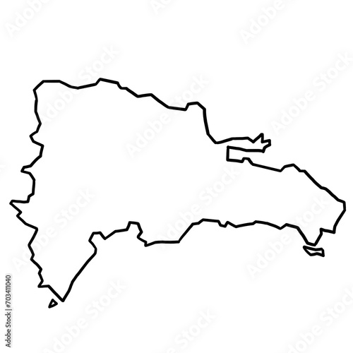 Dominican republic map outline