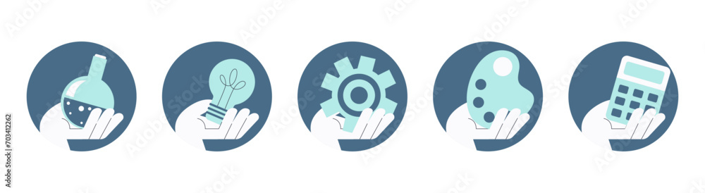 STEAM education icons set_02 STEAM education icons set_02