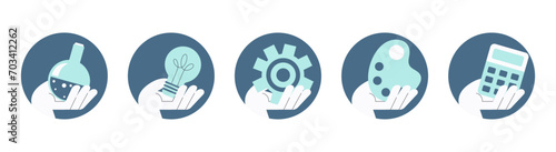 STEAM education icons set_02