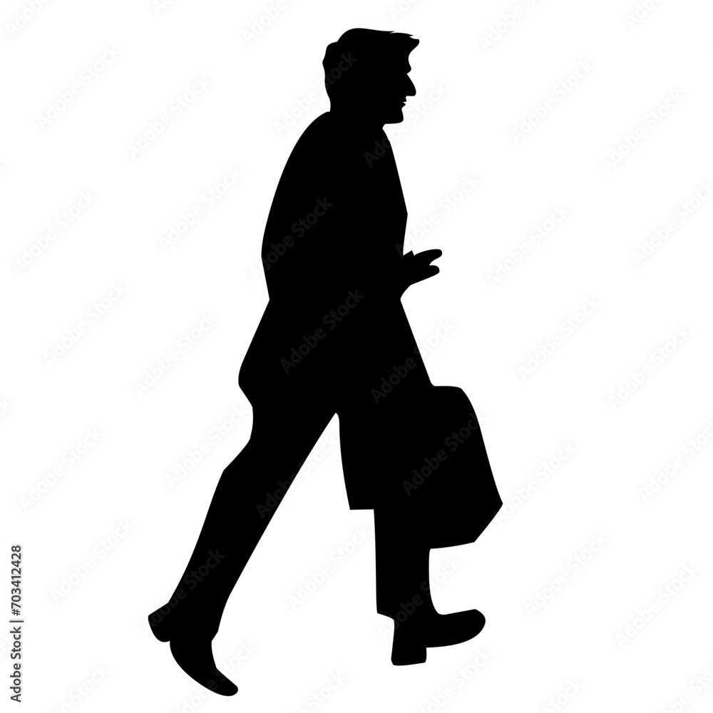 silhouette of man walking