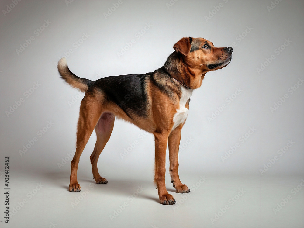 Full body dog isolated on white background Full body dog isolated on white background