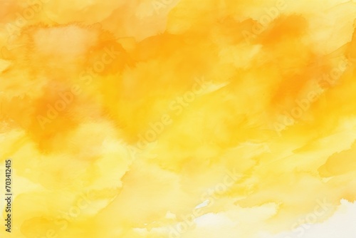 Amber Yellow watercolor abstract background. 